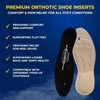 Happy Feet Plantar Fasciitis Flat Feet Orthotic High Arch Support Gel Insert Shoe Insoles for Mens and Womens (L)