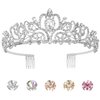 Tiaras Crown, KICOSY Silver Tiaras and Crowns for Women Princess Tiara for Women the Crown for Girls Birthday Crowns for Women Birthday Tiara Princess Crowns and Tiaras for Girls Bride Crystal Crown