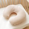 Konssy Muslin Nursing Pillow Covers, Soft and Cute Nursing Covers for Breastfeeding Pillows, Ideal for Newborn Baby Boys and Girls (Fog Green, Cream) - 2 Pack