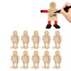 Wood Robot Figures Unfinished Wooden Peg Dolls, 10Pcs People Shapes Figures for DIY Painting Arts Crafts, 4.3x2.6x1.6in Mini Unfinished Doll Bodies Paintable Wood Peg Bodies Figure