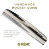 Kent 7T G All Fine Tooth Pocket Comb for Men - Handmade Hair Comb for Men for Everyday Grooming and Styling - Travel Comb for Hair Care, Mustache and Beard Care, Saw Cut and Hand Polished