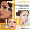 Mineral Sunscreen Setting Powder Makeup,SPF 50+ PA++++,Lightweight Breathable Translucent Brush Powder for All Skin,Matte Long Lasting Oil Control Concealer