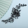 Kercisbeauty Black Beads Hair Comb for Wedding Brides Bridesmaid Crystal Black Hair Jewelry for Women Girls Halloween Costume