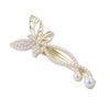 Gold Hair Clip Duckbill Clip Rhinestone Pearl Butterfly Alloy Hair Pins Women Hair Accessories(Pearls)，Clips and Barrettes，Hair Clips