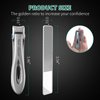 SZHLUX Nail Clippers Ultra Wide Jaw Opening Fingernail and Toenail Clippers Set for Thick Nails Cutter for Ingrown Manicure,Pedicure,Men & Women Big, Silver