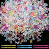 Aunifun 580 Pieces Rainbow Refill Kits S Clips Crochet Hooks DIY for Rubber Band Bracelets Clips S Connectors