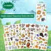UVUXO Jungle Animal Temporary Tattoos for kids - 10 Sheets Zoo Animal Temporary for Girls Boys, Animals Birthday Party Supplies for Kids