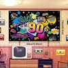 80s 90s Party Decorations 80's 90's Party Bundle Includes Inflatable Radio Boombox and Mobile Phone, 6 x 3.6 Ft Back to The 80's or 90's Backdrop and 55 Pieces Balloons, 80s 90s Party Supplies (90s)