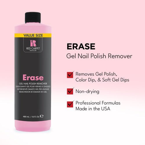 RC Red Carpet Manicure Erase Gel Nail Polish Remover, 16 Fl. Oz.