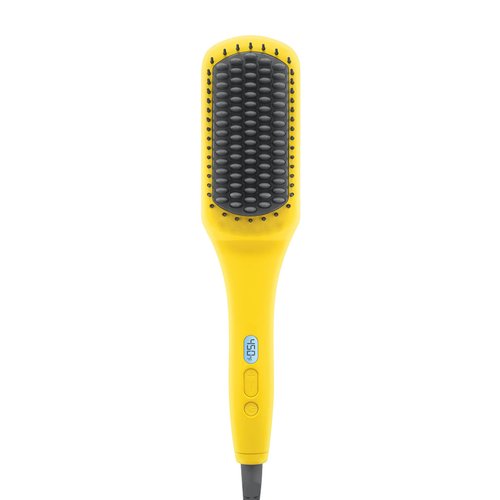 Drybar The Brush Crush Heated Straightening Brush | One Step Hair Straightener Brush, Smooth and Style for Frizz-free Hair, Works With All Hair Types
