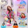 35 Pieces Girl Party Decoration, Include Gil More Birthday Banner Table Honeycomb Centerpieces Cake Topper Girls Party Latex Balloons for Girl Birthday Party Supplies