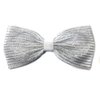 White Glitter Tulle Hair Bow-sparkly, Silver-for Girls, for Teens, for Women (Headband)