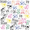 36PCS Cow Party Favors 24 Tattoos Sticker 12 Stamp Set - Ideal Cow Print, Farm, Milk Themed Birthday Decor Supplies Goodie Bag, Classroom Gifts, Cute Rewards for Girls, Baby Shower Prizes