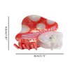 Cute Gemstone Mushroom Hair Clip,Acetate Hair Clip,Small Claw Clip for Women,Red, 1 Count (Pack of 1)