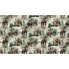 Northcott Northern Peaks DP25167 71 Cream Bear Scenic Print Fabric