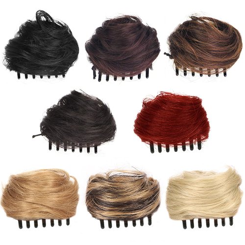 olacare Curly Chignon Short Synthetic Hair Extension Chignon Donut Roller Bun Wig claw Clip In Hairpiece fake hair buns curly short clip in hair synthetic bun women's hair buns