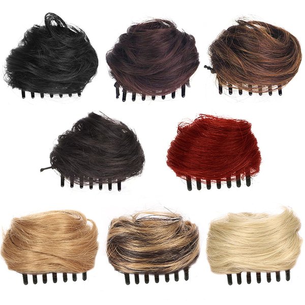 olacare Curly Chignon Short Synthetic Hair Extension Chignon Donut Roller Bun Wig claw Clip In Hairpiece fake hair buns curly short clip in hair synthetic bun women's hair buns