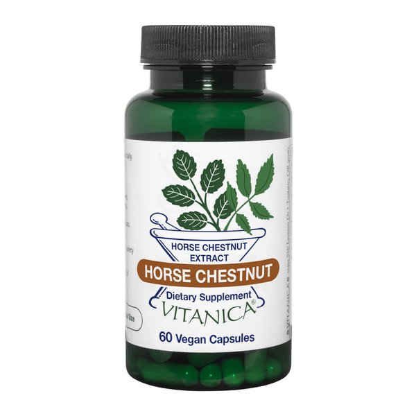 Vitanica Horse Chestnut, Promotes Vein and Capillary Strength & Circulation, Vegan/Vegetarian, 60 Capsules