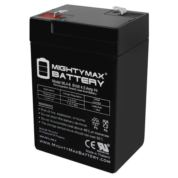 ML4-6 - 6V 4.5AH Replacement Battery for CHAOYUAN CY640