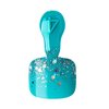 KISS imPRESS Press-On Pedicure Fake Toenails Kit, Style "Sparkling Mint", Square Shaped, Glittery Turquoise Press-On Nails, Includes Prep Pad, Mini Nail File, Cuticle Stick, & 24 Fake Nails