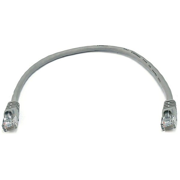 Monoprice 1FT 24AWG Cat6 550MHz UTP Ethernet Bare Copper Network Cable - Gray