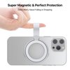 SooPii Magnetic Phone Grip Kickstand Compatible with MagSafe,Removable Cell Phone Ring Holder for lPhone 16,15,14 13, 12,Plus,Pro,Max, Mini,Silver