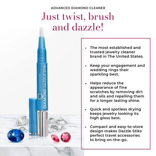 CONNOISSEURS Diamond Dazzle Stik, Jewelry Cleaner Solution Pen