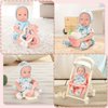 deAO Baby Doll Stroller Set,Kids Play Stroller Toys,9 inch Soft Baby Dolls Toys with Trolleys,Bottle,Pretend Play Toys Gifts for Age 3 4 5 6 Girls