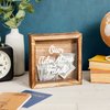 Juvale Our Adventure Fund, Vacation Shadow Box for Weddings, Honeymoon Savings Piggy Bank for Adults (7 x 7 Inches)
