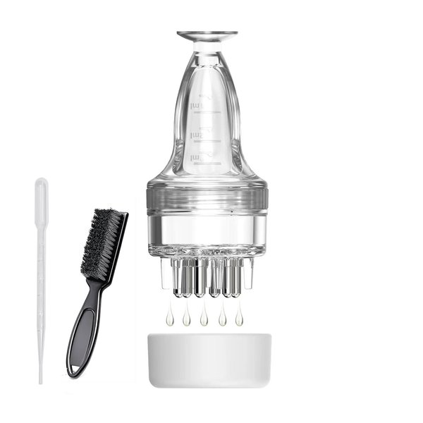 Hair Oil Applicator, Hair Oil Applicator For Scalp, Minoxidil Medicine Essential Serum Liquid Root Comb Applicator Bottle, Massager for Hair Growth, Follicle Care Treat Hair Loss Thinning(Transparent)