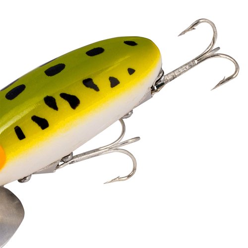 Arbogast Jitterbug Topwater Bass Fishing Lure - Excellent for Night Fishing, Frog White Belly, G650 (3 in, 5/8 oz)