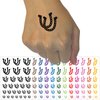 Double Horseshoe Lucky Temporary Tattoo Water Resistant Fake Body Art Set Collection - Orange (One Sheet)