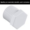 6 Pieces RV Hot Water Heater Drain Plug with Tape, 1/2 Inch NPT Drain Plug White Plastic Drain Plug, Compatible with RV Camper and Atwood Water Heater 11630 91857