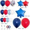 Julliz 142pcs Red White and Blue Balloon Arch Garland Kit, Navy Blue for Blue 2024 Graduation Decorations July 4th Birthday Baseball Nautical Theme Party Flag Party Election Party