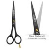 JaSiM Hair Scissors - Hair Cutting Scissors – 6.5” Scissors to Cut Hair - Black Haircut Scissors - Hair Shears - Mustache Scissors - Hair Scissors Professional - Grooming Scissors (Black & Gold)
