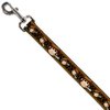 Dog Leash Multi Smoking Monkey Argyle Brown 4 Feet Long 0.5 Inch Wide