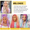 QTHAIR Beauty Human Hair Blonde Bundles 14A Grade 100% Brazilian Human Hair Color #613 Platinum Blonde Body Wave 16" Light Blonde Color Bundles 613 Color Body Weave Human hair Extensions 100g/Bundle