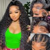 Ferzzon 30 Inch Deep Wave Lace Front Wigs Human Hair 13x4 HD Deep Wave Lace Front Wigs for Women Glueless Transparent Lace Frontal Human Hair Wigs