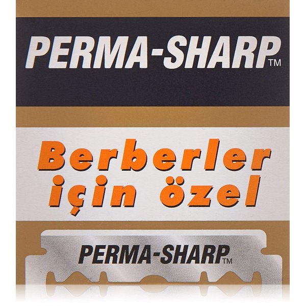 100 Perma-Sharp Straight Edge Razor Blades for use in Professional Barber Razors