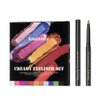 Kmeamty Gel Eye Liner Pencil Set, 12 Colors Retractable Long-Lasting Smooth Waterline Eye Liner Lip Liner Eyeshadow - Vegan, Cruelty Free