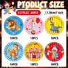 60Pcs Circu Party Paper Plates for Carnival Party Decoration 7in Circus Animal Dessert Plates Disposable Tableware Dinnerware Set for Baby Shower Kids Birthday Halloween Carnival Themed Party Supplies