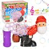 Bubble Blowing Santa, Blowing Santa Bubble Blower, Bubble Blower Machine Santa Claus Toy with Music & Flashing Lights, Bubble Blower for Outdoor & Indoor Activity (Santa Claus)