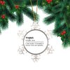 Vegan Noun Definition Snowflake Ornaments Round Christmas Tree Ornament Meaning Description Rustic Keepsake Words with Definition Collectible Gift for Holiday Decoration
