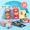 28 Pack Valentines Day Greeting Cards with Toys for Kids, Mini Fingerboard Valentine School Classroom Exchange Prizes for Students, Party Favors for Children's Birthday Gift (Finger Skateboards)