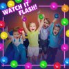 Bouncy Light Up Ball for Kids - LED Flashing Spiky Sensory Stress Balls for Toddlers 1-3 2.55inch Fidget Sensory Toys Glow in The Dark for Party Favors Student Gifts School Rewards