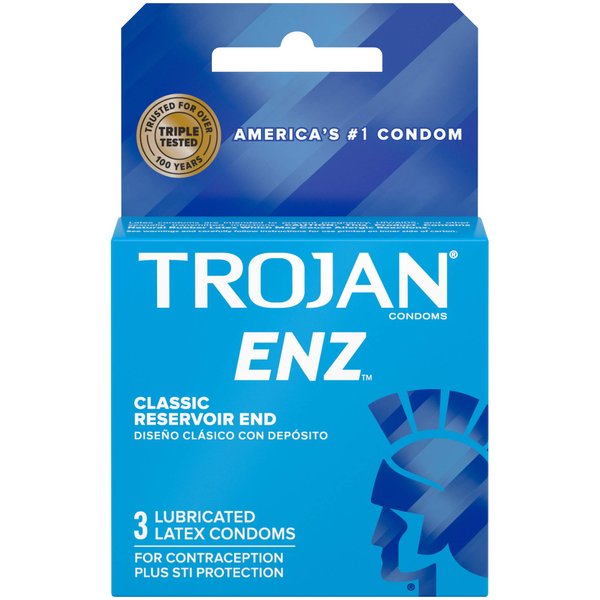 Trojan ENZ Lubricated Condoms, 3 Count (Pack of 6)