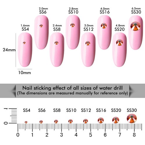 1440Pcs White Crystal Rhinestones,Glass Flatback Rhinestones Gemstones for Nail Face Makeup Art Crafts Clothes Decoration -(SS16,4.0mm,White)