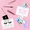 50 Pck Lash Extension Aftercare Thank You Cards, Lash Supplies, Size 3.5”x2” in, Pink