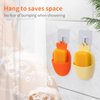 LOYATRO Toothbrush Holder Wall Mounted Shower Wall Razor Holder, Self-Adhesive Bathroom Soap Bar Saver Organizer, Kitchen Sink Sponge Holder(Carrot-Orange+Yellow)