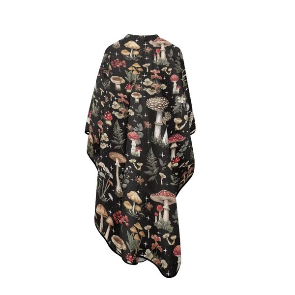 Suobstales Mushroom Leaf Print Waterproof Hair Salon Cape Professional Barber Cape with Adjustable Snap Closure Hair Cutting Cape for Adults Water Resistant Hairdressing Cape 56.7" x 66.9"